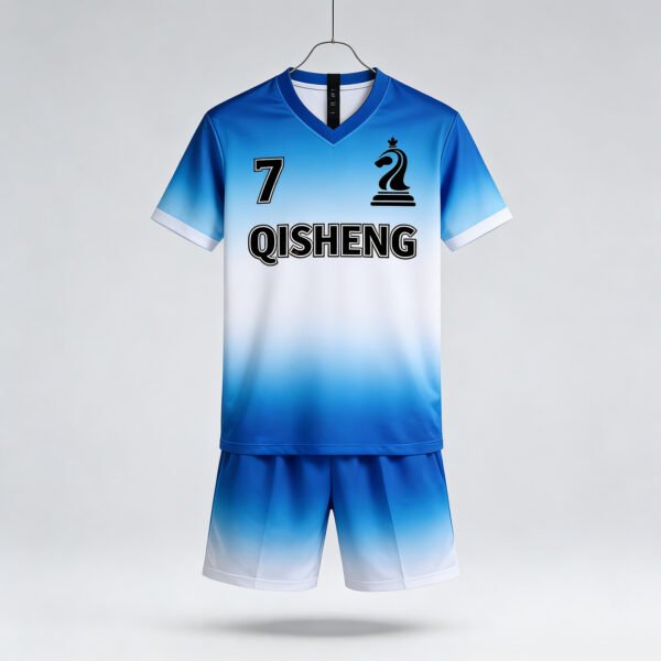 Direct Factory Blue Color Team Football Jersey Soccer T-shirt Sets Soccer Wear Uniform Maillot