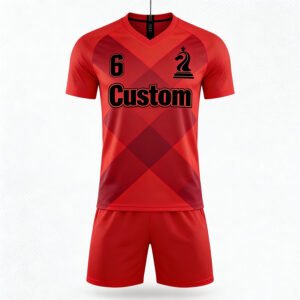 Football Uniforms Set Soccer Jersey Thailand Quality Team RED and Gray Color Blocking Soccer Shirts Maillot T-shirt