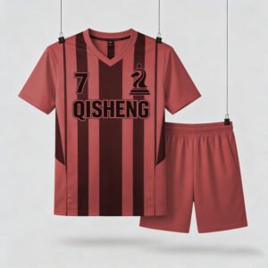 Soccer Jersey Custom Pure DARK AND RED Color  Team Football Jerseys Set