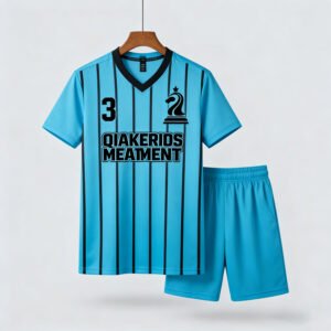 25/26 Football Uniforms Set Soccer Jersey Thailand Quality Team Black and Blue Color Blocking Soccer Shirts Maillot T-shirt