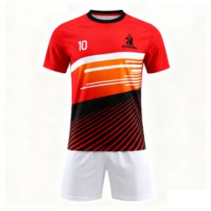 2025-2026 New Arrival Red-Brown Color-Block Casual Sports Tracksuit