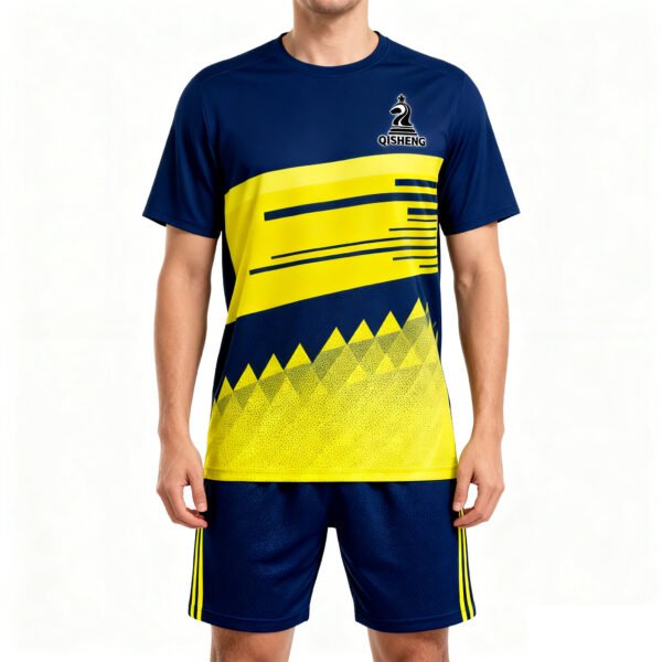 25-26 Collection Blue and yellow color-blocking stripes Casual Sports Tracksuit