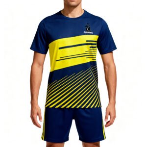 球服反推与改写-(2) 2025-2026 Collection Blue-Yellow Color-Block Casual Sports Tracksuit