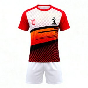 龙哥 (30) 2025-2026 Collection Orange & White Color Blocking + Black Stripes Casual Sports Tracksuit